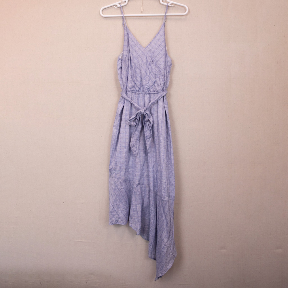 Universal Thread asymmetrical tie waist blue midi dress NWT-XXL